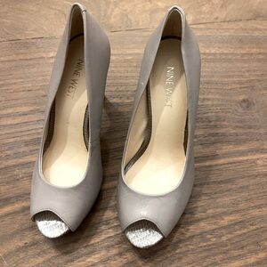 Nine West grey platform heels